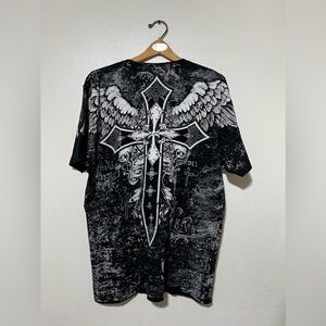 Y2K, 2000s affliction style T-shirt AOP RARE size XL